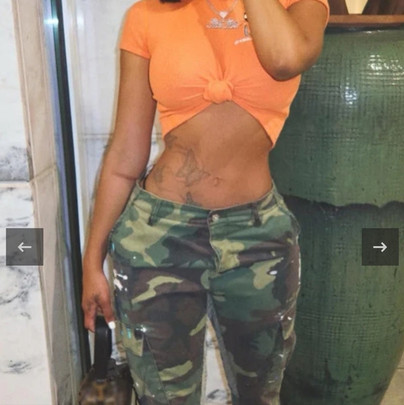 CAMOUFLAGE painted pants - Picture 3 of 7